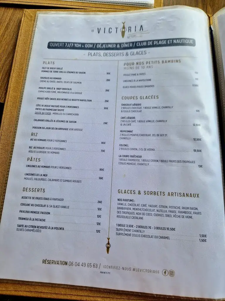Menu_Le Victoria _Sainte-Marie-la-Mer_image_2