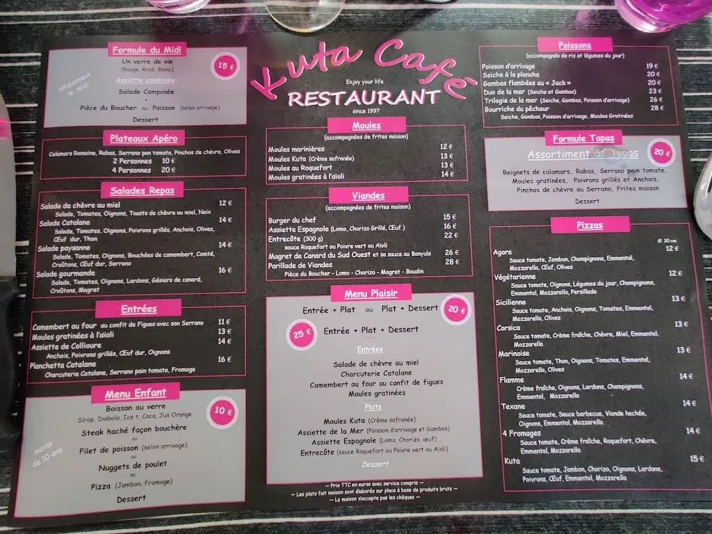 Menu_Kuta Café_Sainte-Marie-la-Mer_image_3