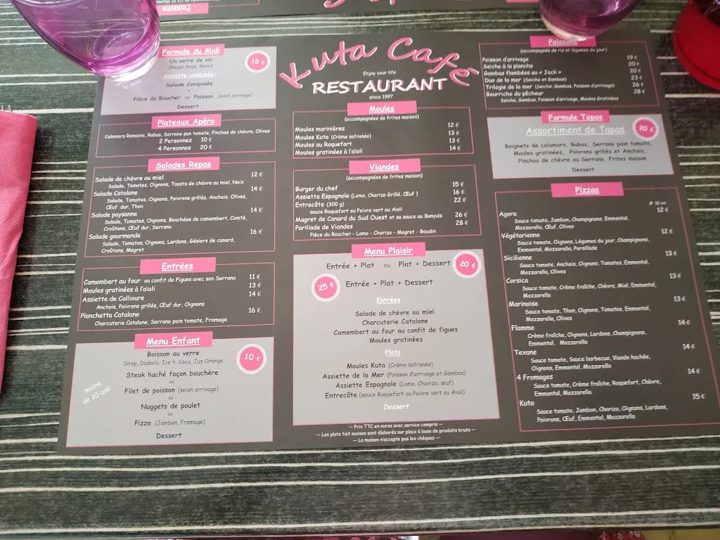 Menu_Kuta Café_Sainte-Marie-la-Mer_image_4