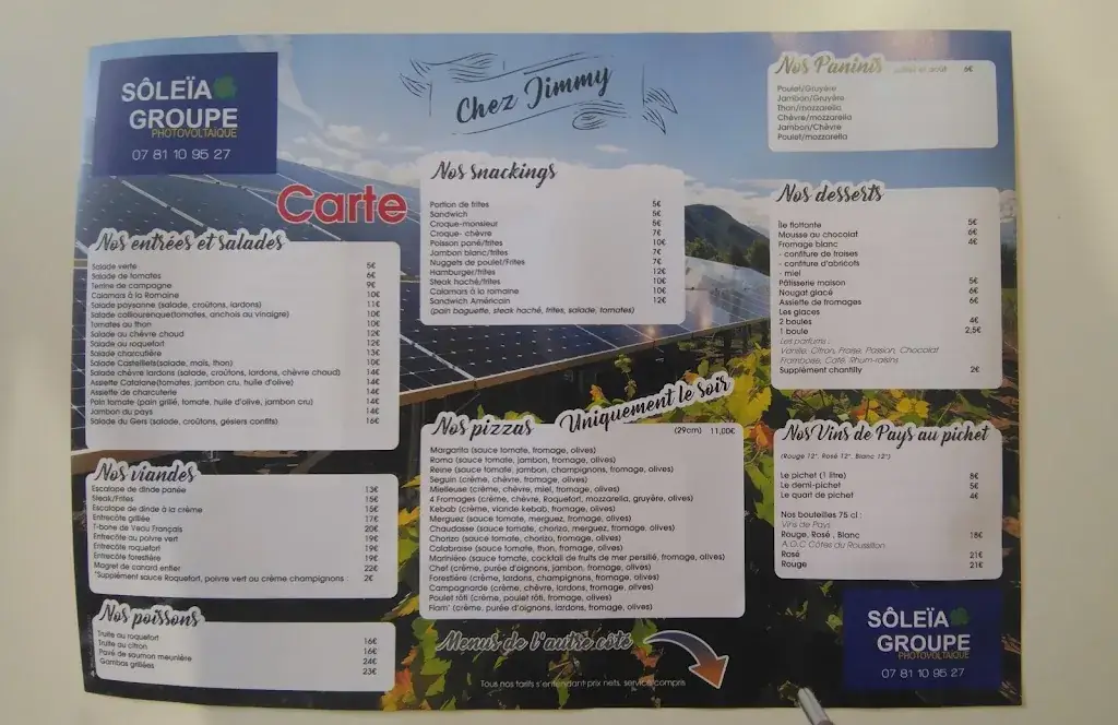 Menu_Restaurant Les Casteillets 