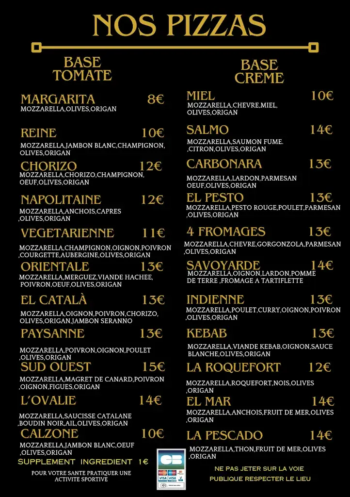 Menu_La Pizza Dorée_Saint-Jean-Pla-de-Corts_immagine_2