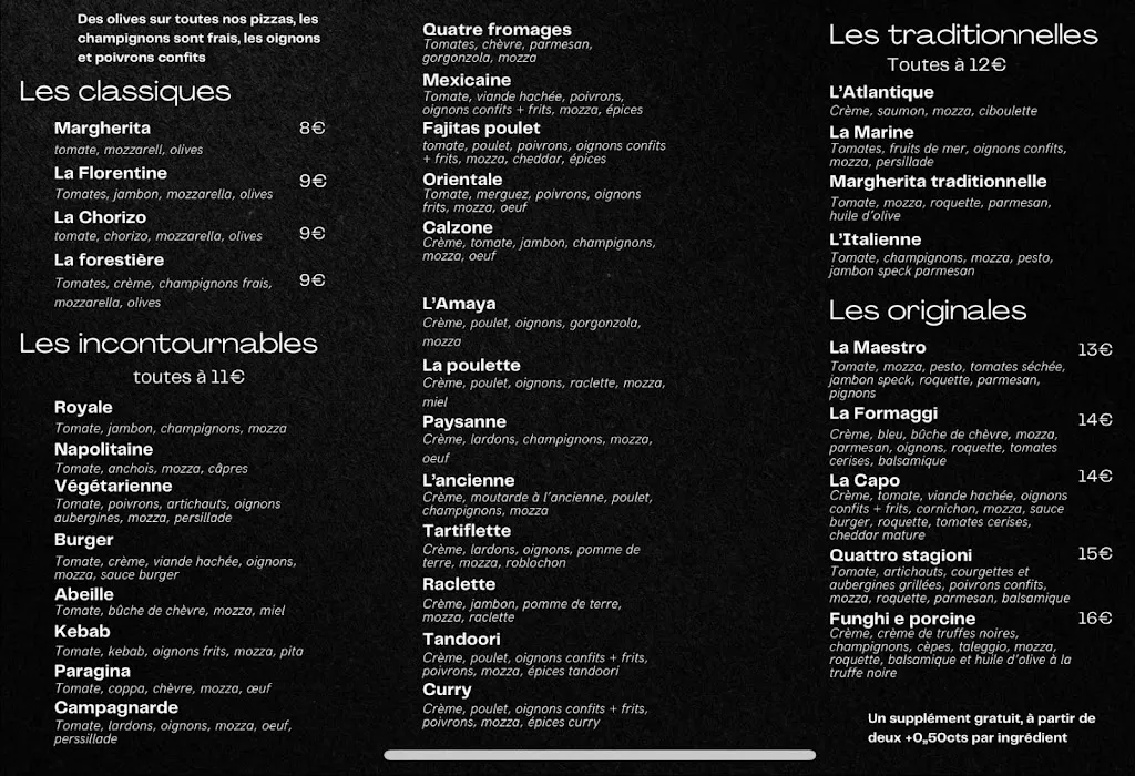 Menu_La Table D’Amaya_Sauvian_image_1