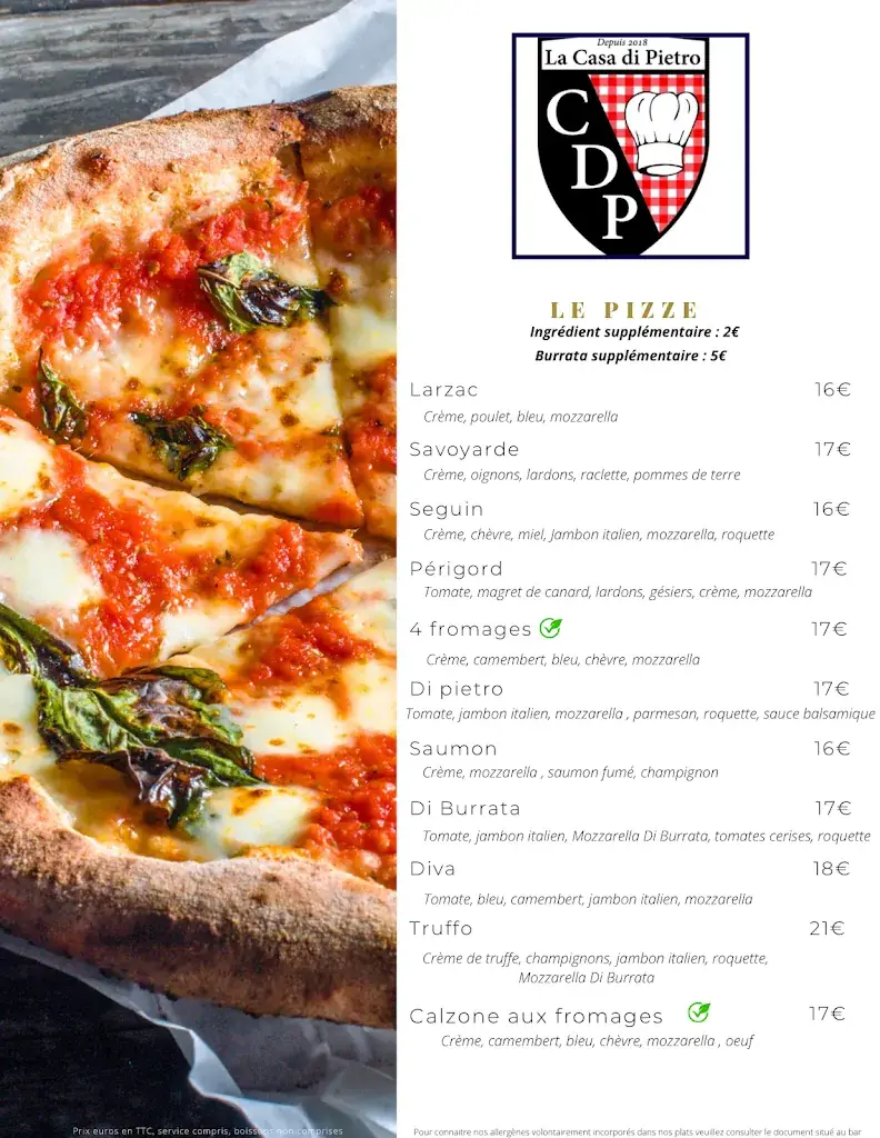 Menü_La Casa Di Pietro_Onet-le-Château_Bild_4