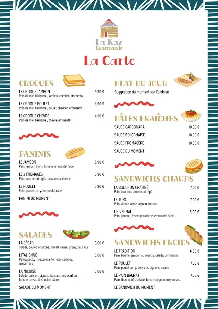 Menu_La Kaz Gourmande - Restaurant Sandwicherie - Remoulins_Remoulins_image_2