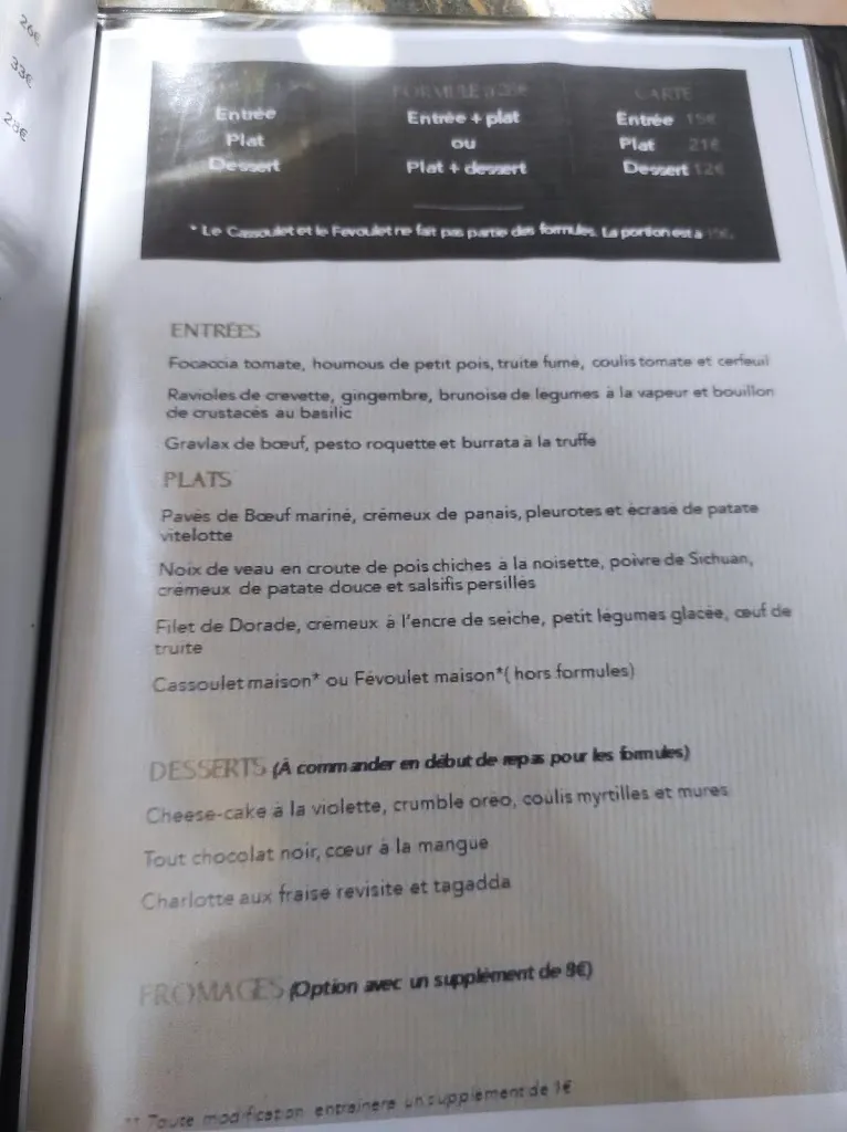Menu_Restaurant La table de Durfort_Durfort_image_4