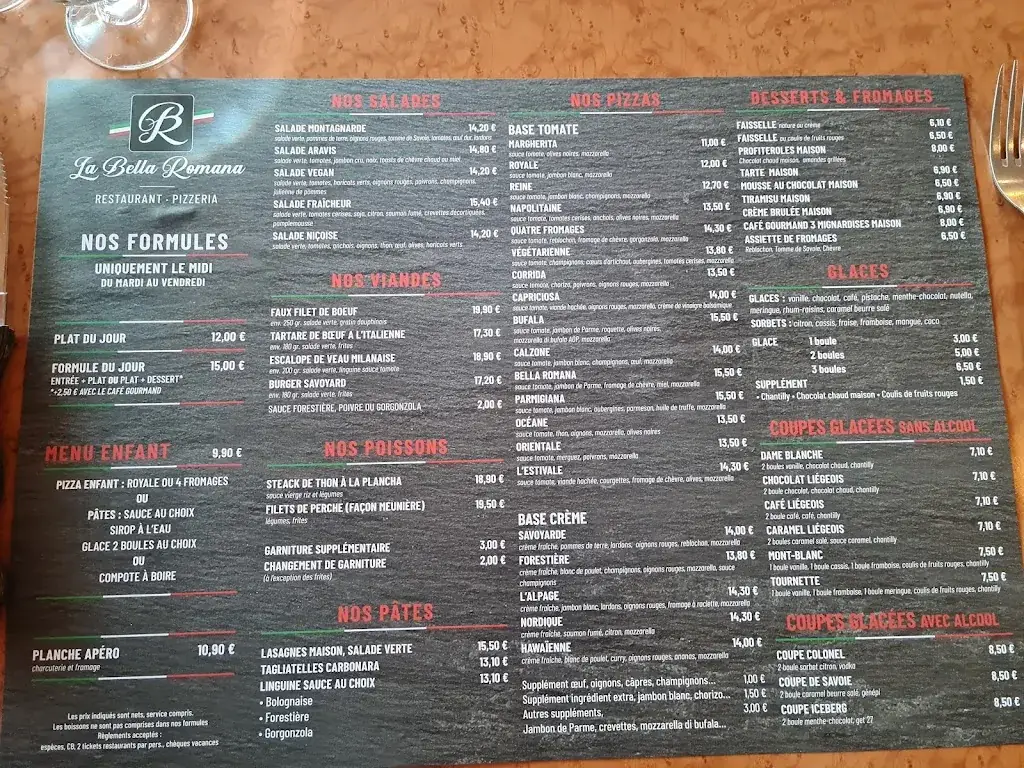 Menü_La Bella Romana_Meythet_Bild_1