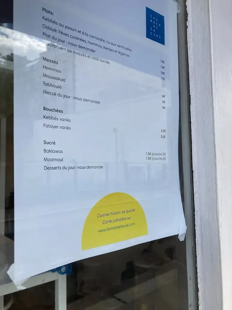 Menu_Les Mots et Le Ciel_Paris_image_3