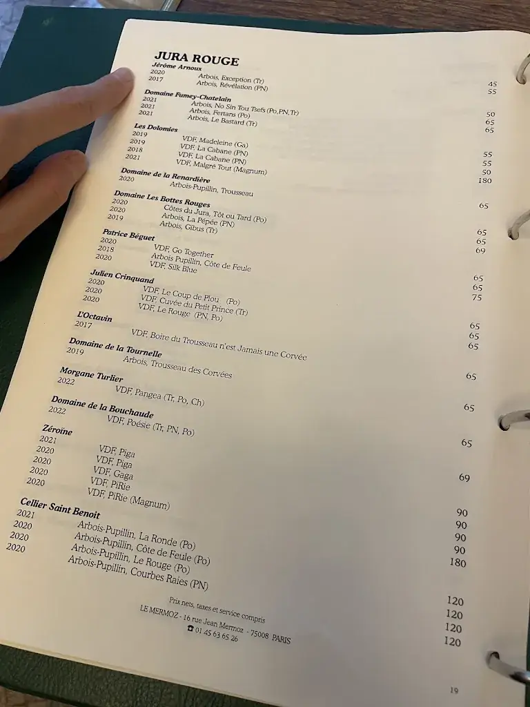 Menu_Le Mermoz_Paris_imagen_3