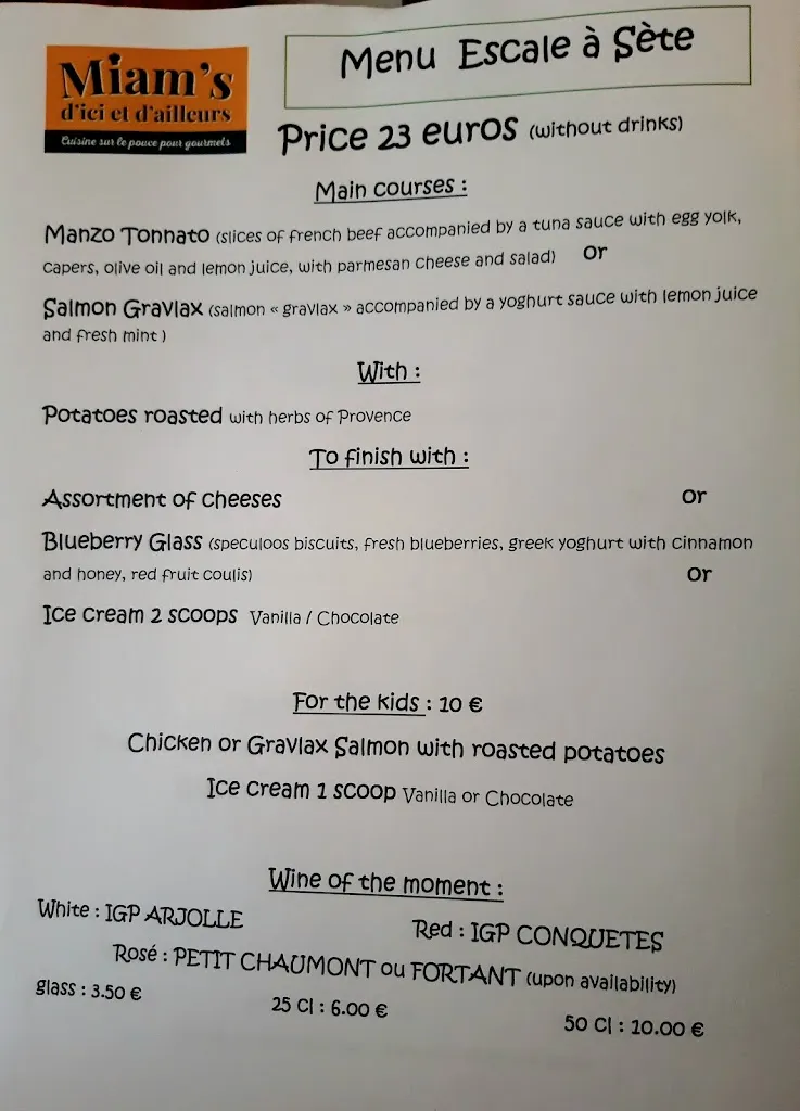 Menu_Restaurant Miam's d'ici et d'ailleurs_Sète_image_2