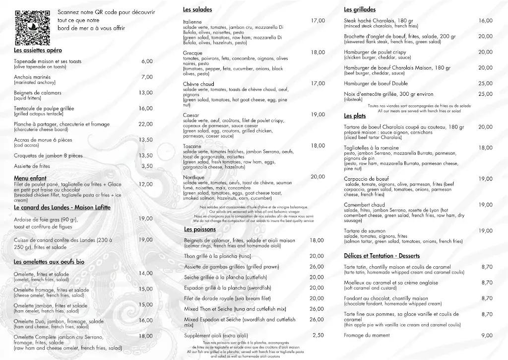 Menu_The Corsair II_Sète_image_1