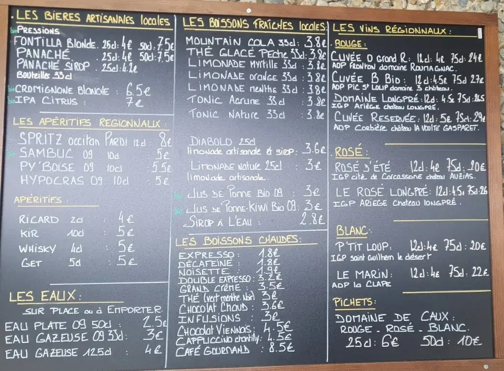 Menu_Restaurant du Parc de la Préhistoire_Tarascon-sur-Ariège_image_1