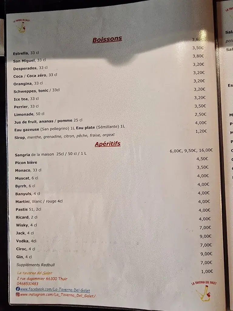 Menu_La Taberna del Galet_Thuir_image_2