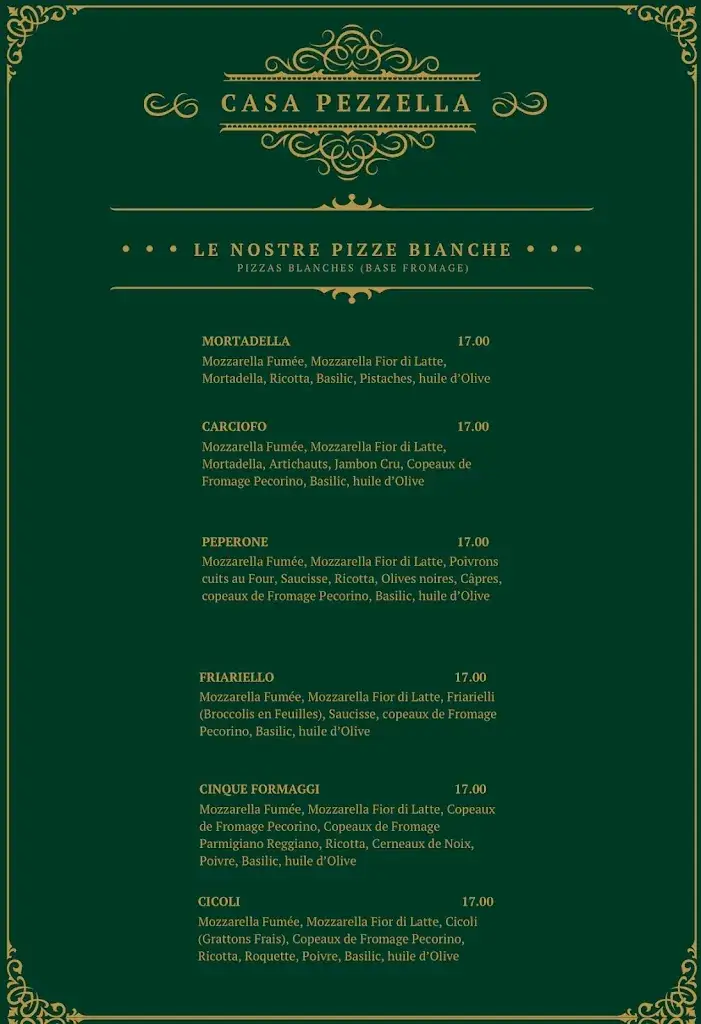 Menu_🍝 Casa Pezzella - Restaurant sommières - Cuisine Traditionnelle et Authentique Napolitaine 🍝_Sommières_image_3