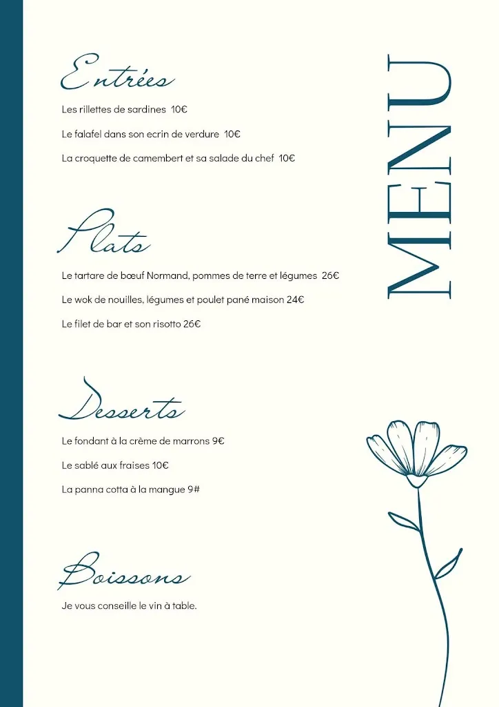 Menu_La Villa Héloïse_Sommières_image_1