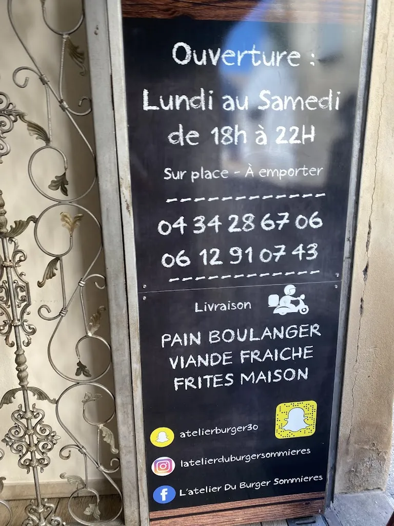 Menu_L'Atelier Du Burger_Sommières_immagine_3