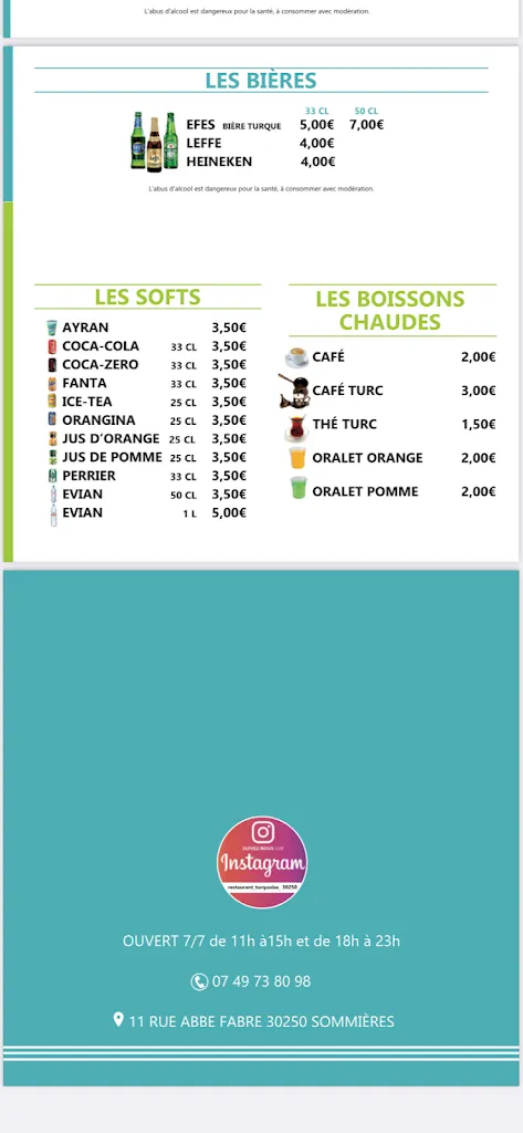 Menu_La maison de la viande turquoise_Sommières_image_4