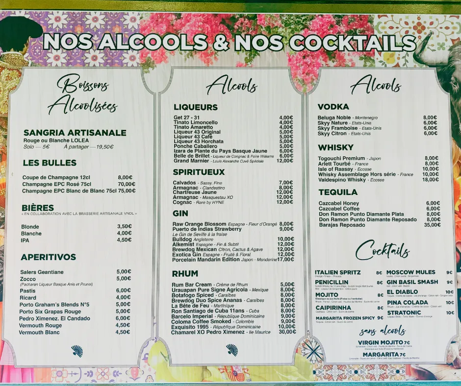 Menu_ALEGRIA Bar/Restaurant Tapas_Sommières_image_1