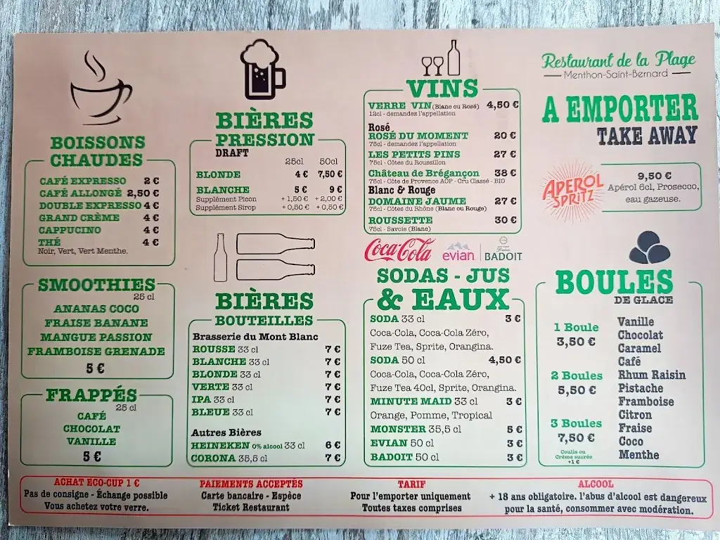 Menu_Restaurant de la Plage_Menthon-Saint-Bernard_image_2