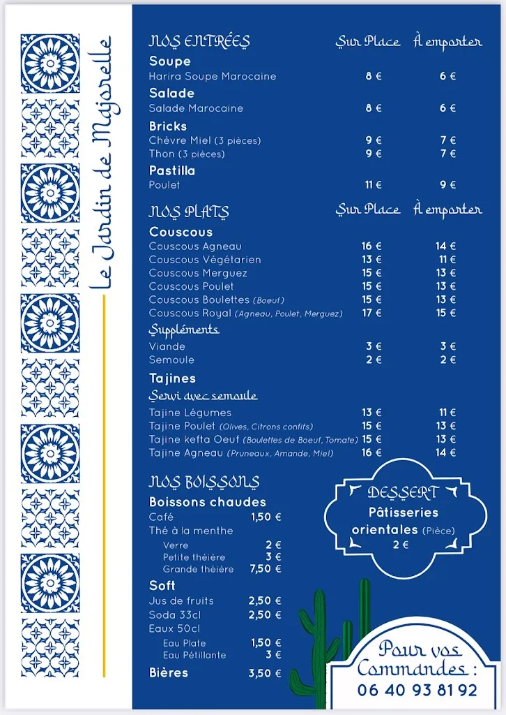 Menu_Le jardin de Majorelle_Sommières_image_1