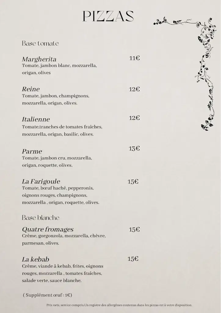 Menu_Brasserie La Farigoule_Sommières_image_2