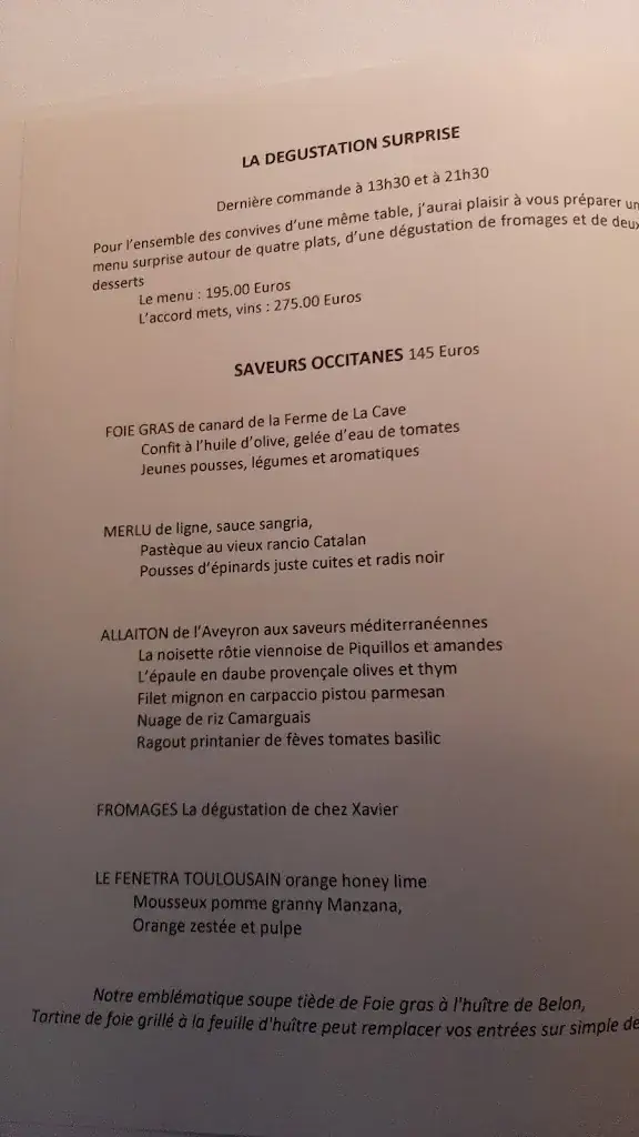 Menu_Restaurant Michel Sarran_Toulouse_image_2