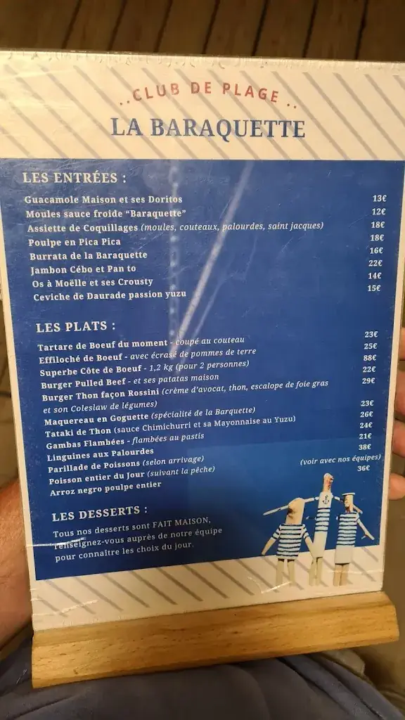 Menu_La Baraquette_Torreilles_immagine_3