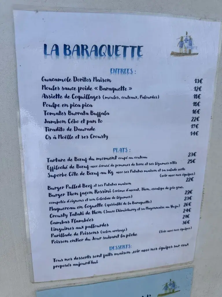 Menu_La Baraquette_Torreilles_immagine_4