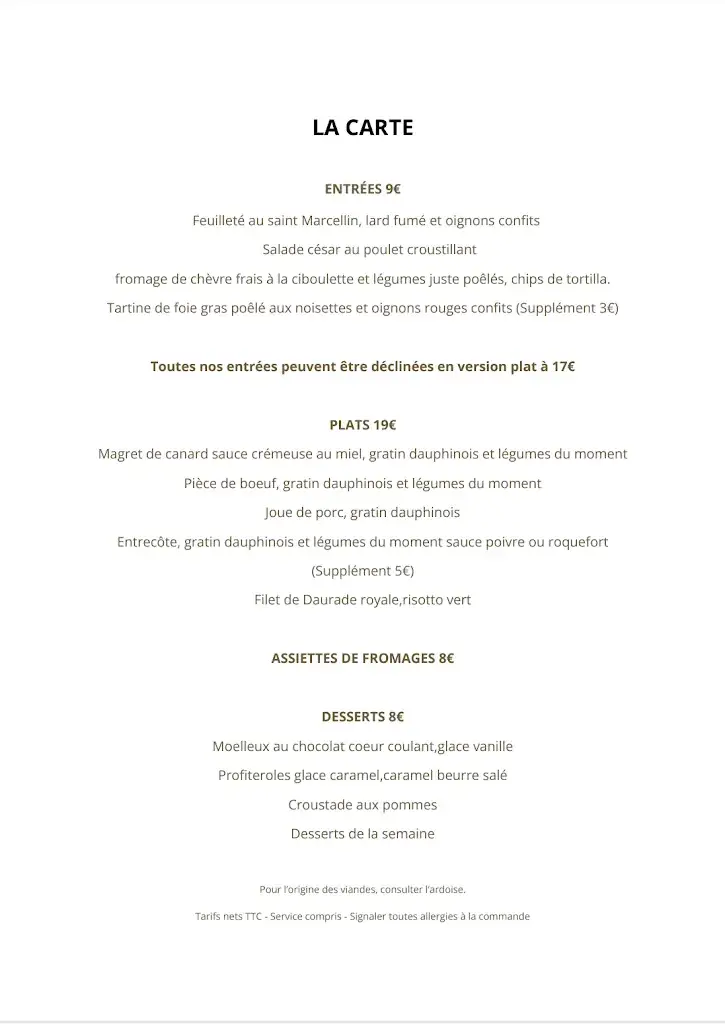 Menu_The House Restaurant_Tourbes_image_1