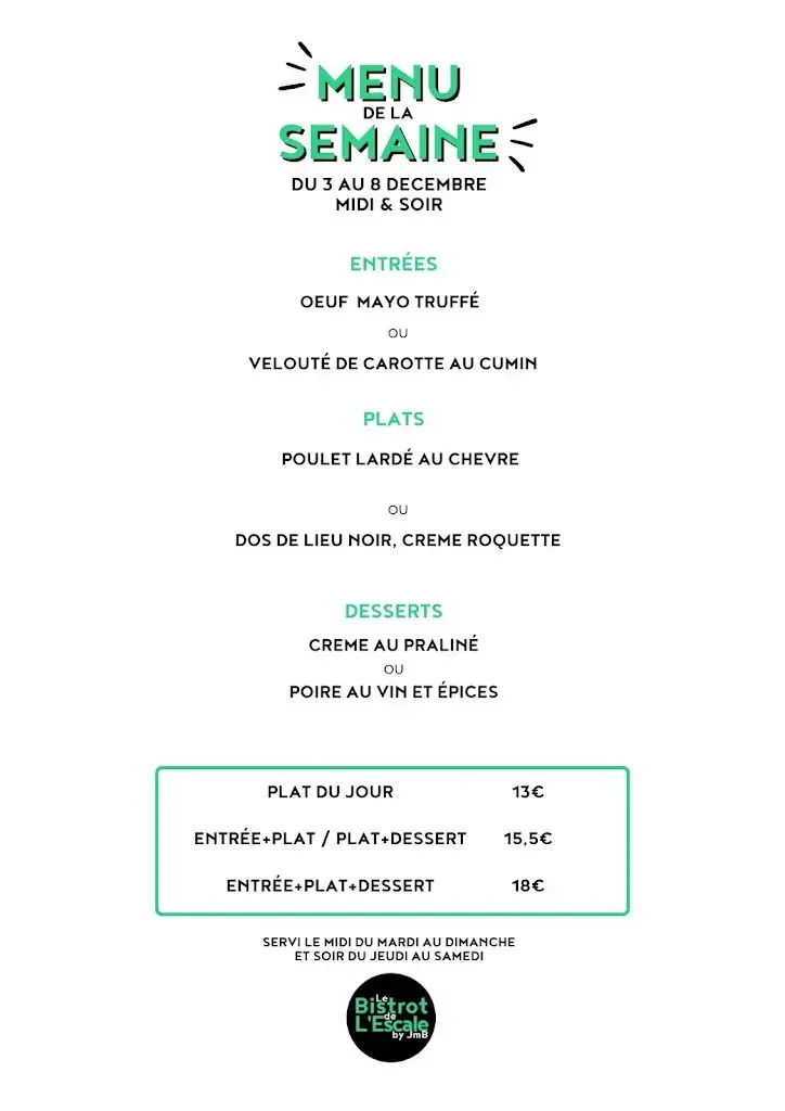 Menu_Le Bistrot De L'escale_Tournefeuille_image_1