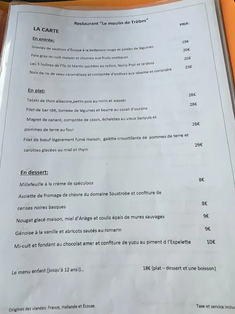 Menu_Le Moulin de Trèbes_Trèbes_image_2