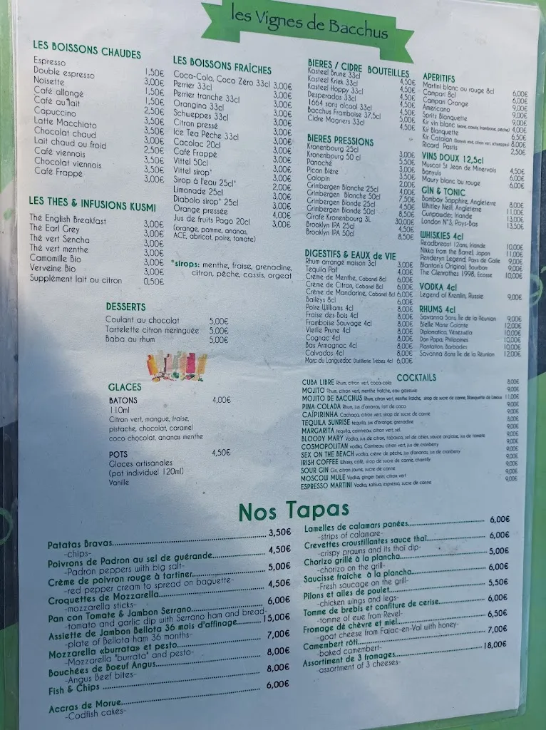 Menu_Les Vignes de Bacchus_Trèbes_image_3