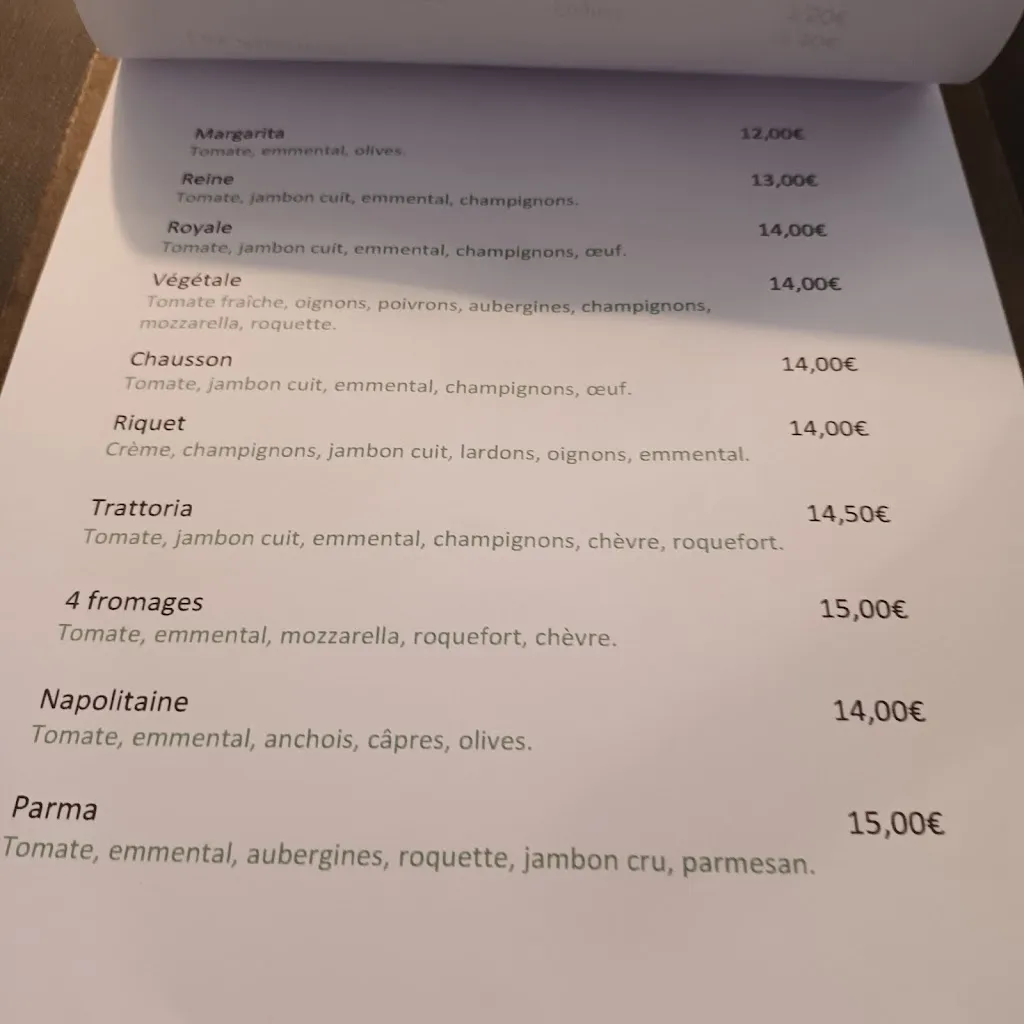 Menu_Trattoria Napoli reservations conseillees_Trèbes_image_4