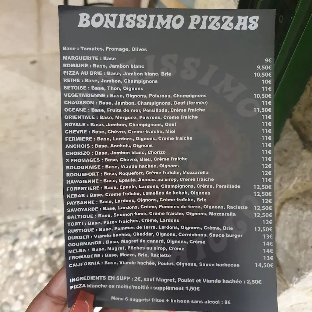 Menu_BONISSIMO PIZZA_Trèbes_image_1