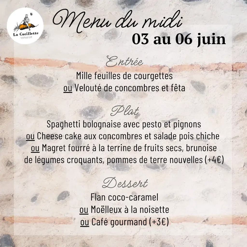 Menu_Restaurant 'La Cueillette'_Trie-sur-Baïse_image_1