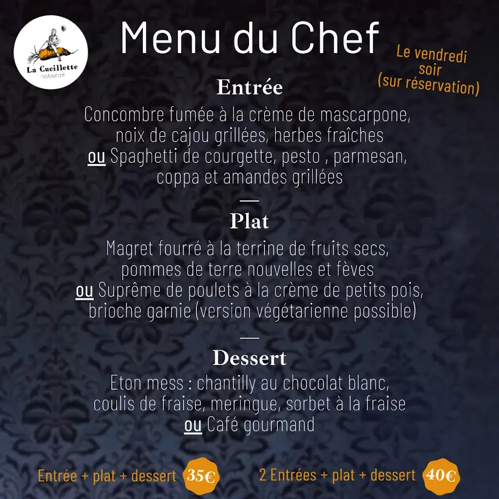 Menu_Restaurant 'La Cueillette'_Trie-sur-Baïse_image_2