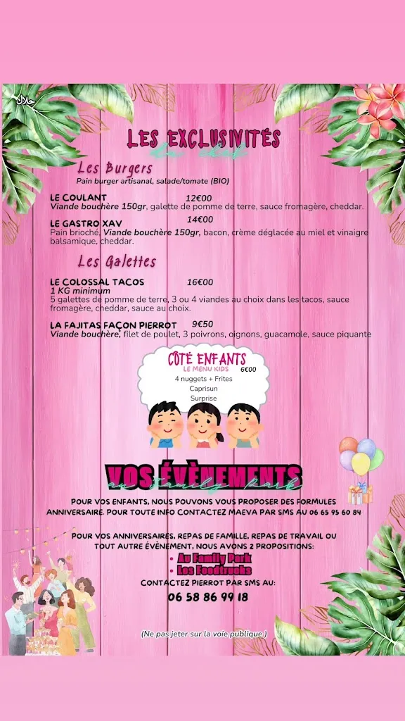 Menu_Chez Pierrot Family Park Calvisson Vergèze_Calvisson_image_2