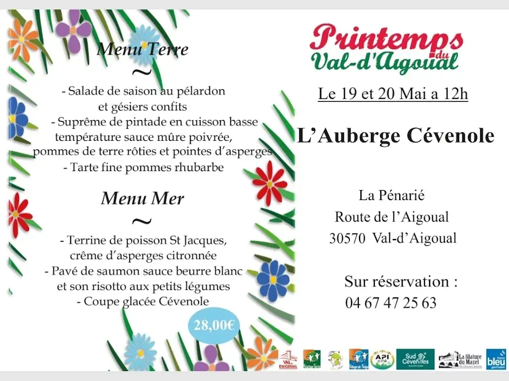 Menu_Restaurant Auberge Cevenole La Pénarie Valleraugue_Val-d'Aigoual_image_3