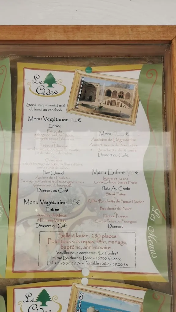 Menu_Le Cèdre_Valence_image_1