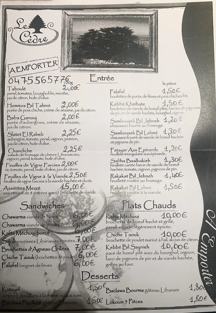 Menu_Le Cèdre_Valence_image_2