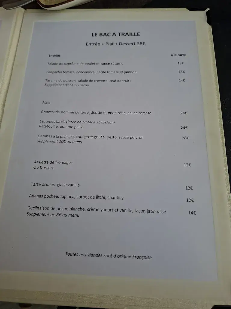 Menu_Le Bac à Traille_Valence_image_1