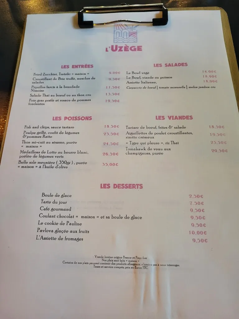 Menu_L'Uzège Restaurant_Uzès_image_1