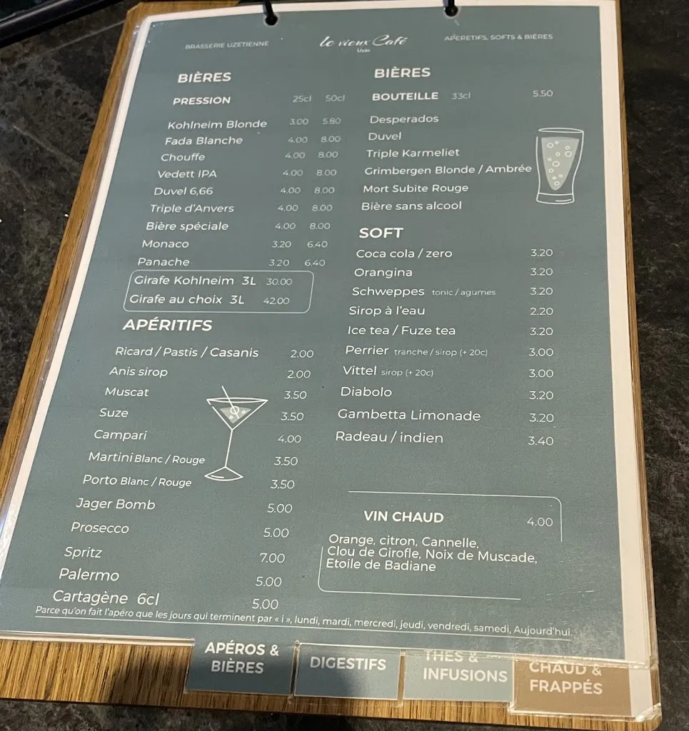 Menu_Le Vieux Café_Uzès_image_3