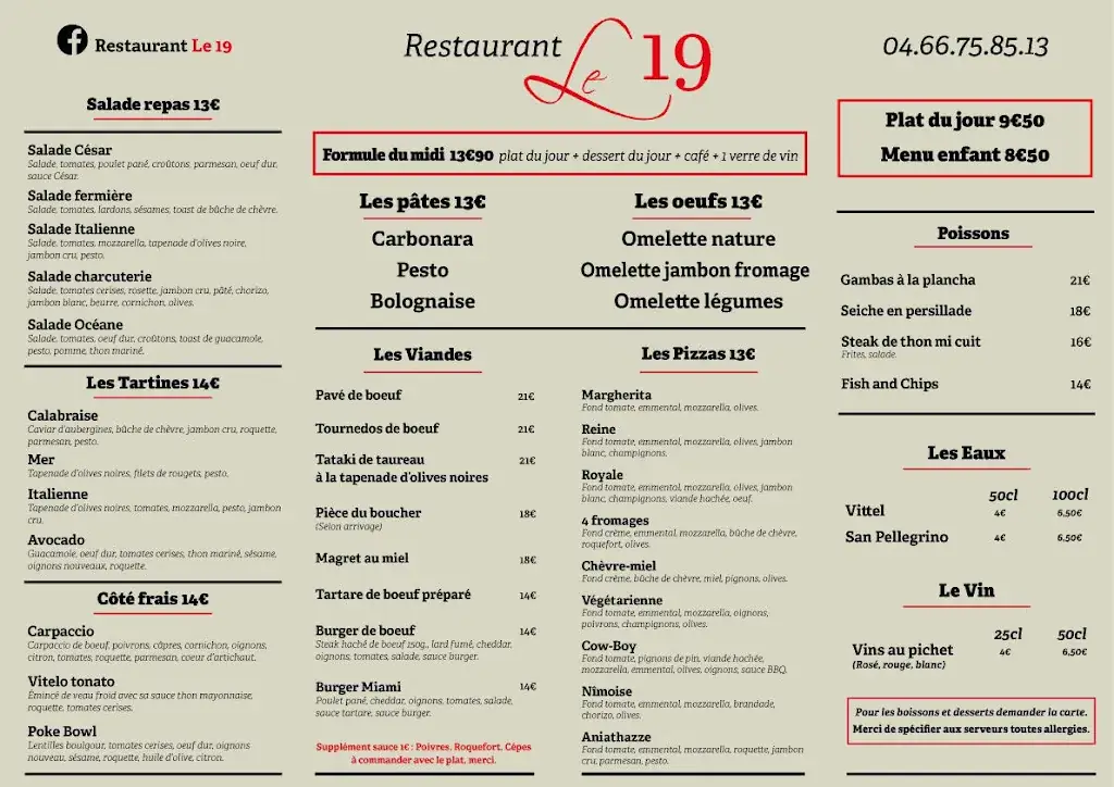 Menu_Restaurant Le 19_Uzès_image_3