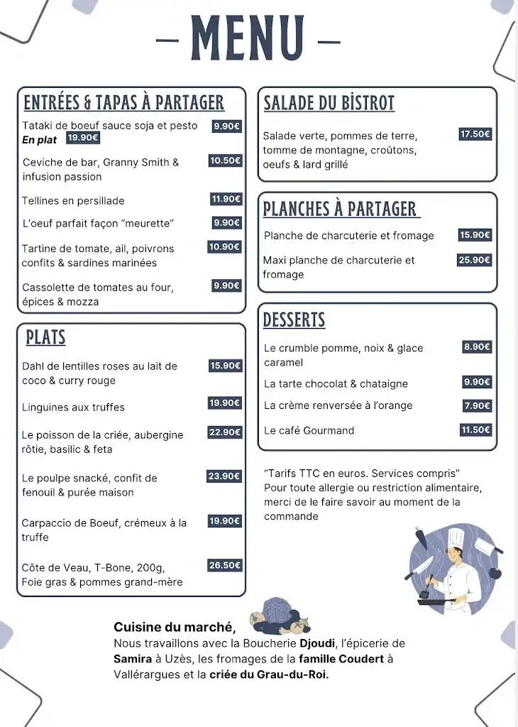 Menu_Café des amis Uzes_Uzès_image_1