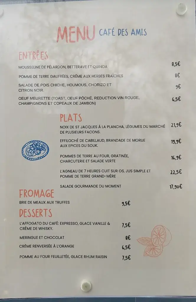 Menu_Café des amis Uzes_Uzès_image_2