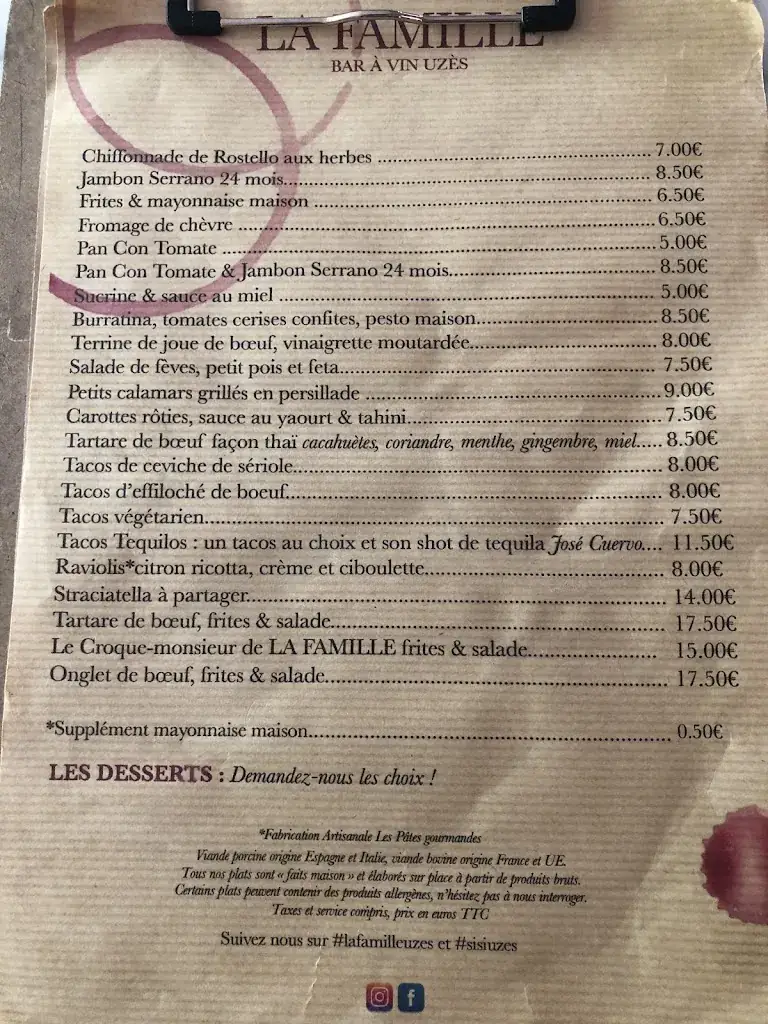 Menü_La Famille_Uzès_Bild_1