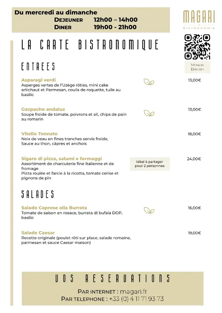 Menü_Restaurant Magari Uzès_Uzès_Bild_3