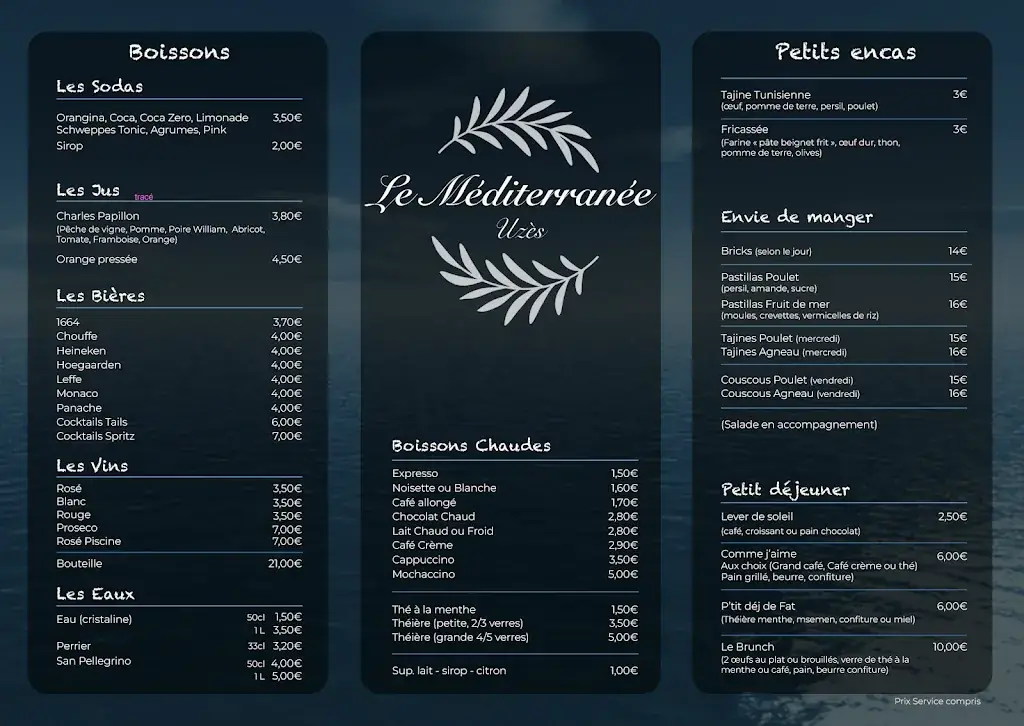 Menu_Le Méditerranée_Uzès_image_1