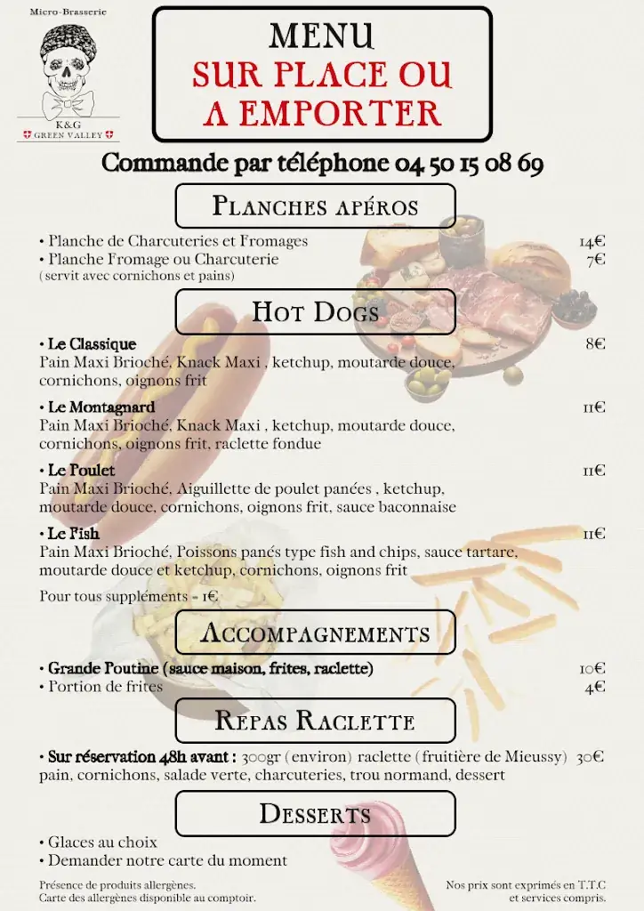 Menu_Micro-Brasserie / Distillerie K&G Green Valley_Mieussy_immagine_1