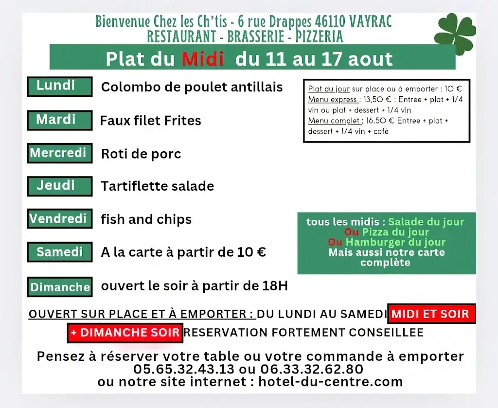 Menu_Chez les chtis de vayrac_Vayrac_image_2